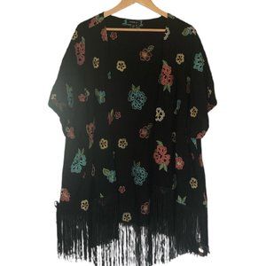 Torrid Fringe Kimono Cover Up Size 2X/3X EUC
